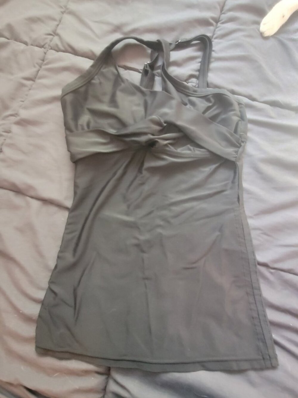 Black Swim Dress 2-Piece Set with Matching Shorts Size M
